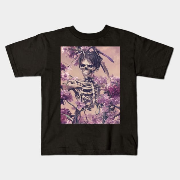 Bones and Botany Kids T-Shirt by levelsart